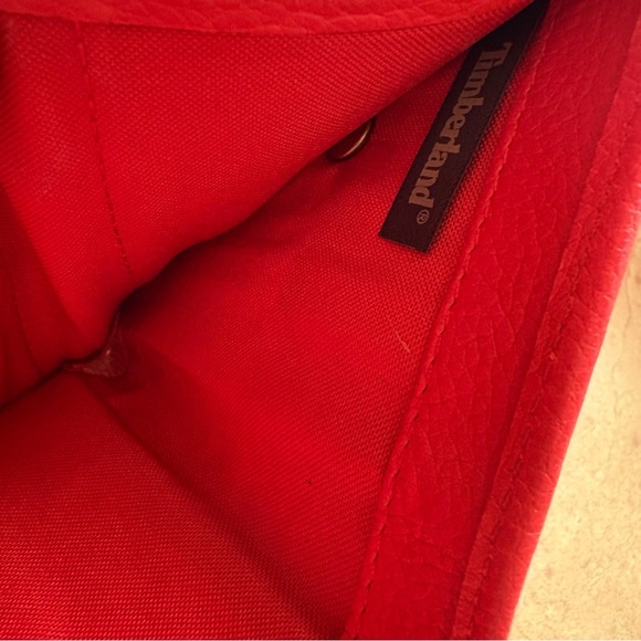 Timberland Vibrant Red Leather Wallet - New! Zip and Snap closures - Picture 5 of 9